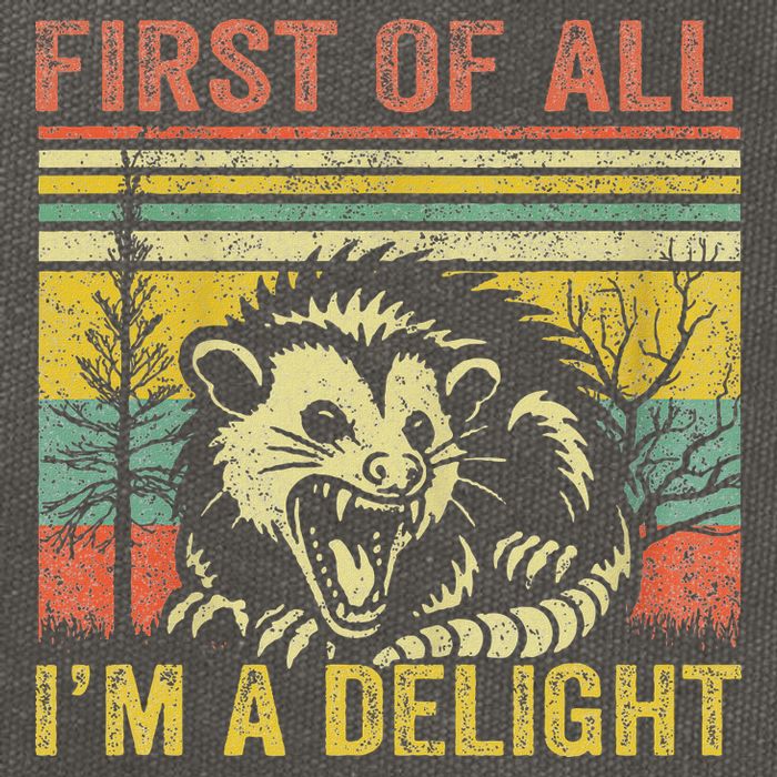 First Of All IM A Delight Funny Quote Cotton Canvas Backpack