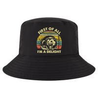 First Of All Im A Delight Sarcastic Angry Opossum Lover Cool Comfort Performance Bucket Hat