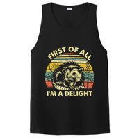 First Of All Im A Delight Sarcastic Angry Opossum Lover PosiCharge Competitor Tank