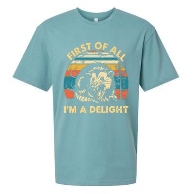 First Of All Im A Delight Opossum Possum Sueded Cloud Jersey T-Shirt