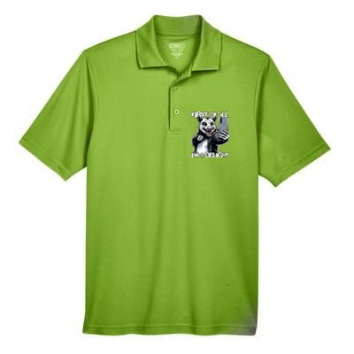 First Of All Im A Delight Sarcastic Angry Opossum Lover Men's Origin Performance Piqué Polo