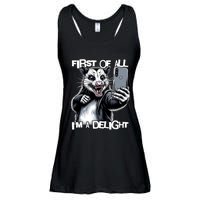 First Of All Im A Delight Sarcastic Angry Opossum Lover Ladies Essential Flowy Tank