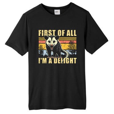 First Of All IM A Delight Opossum Possum Tall Fusion ChromaSoft Performance T-Shirt