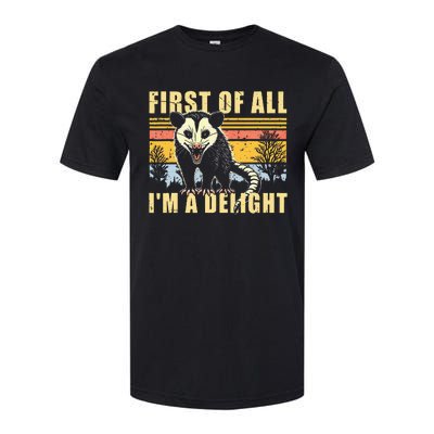 First Of All IM A Delight Opossum Possum Softstyle CVC T-Shirt