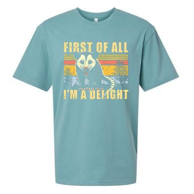 First Of All IM A Delight Opossum Possum Sueded Cloud Jersey T-Shirt