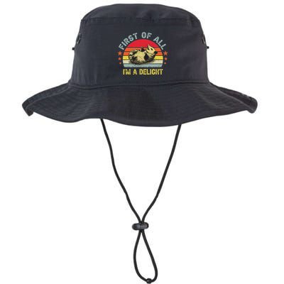 First Of All IM A Delight Funny Sarcastic Possum Legacy Cool Fit Booney Bucket Hat