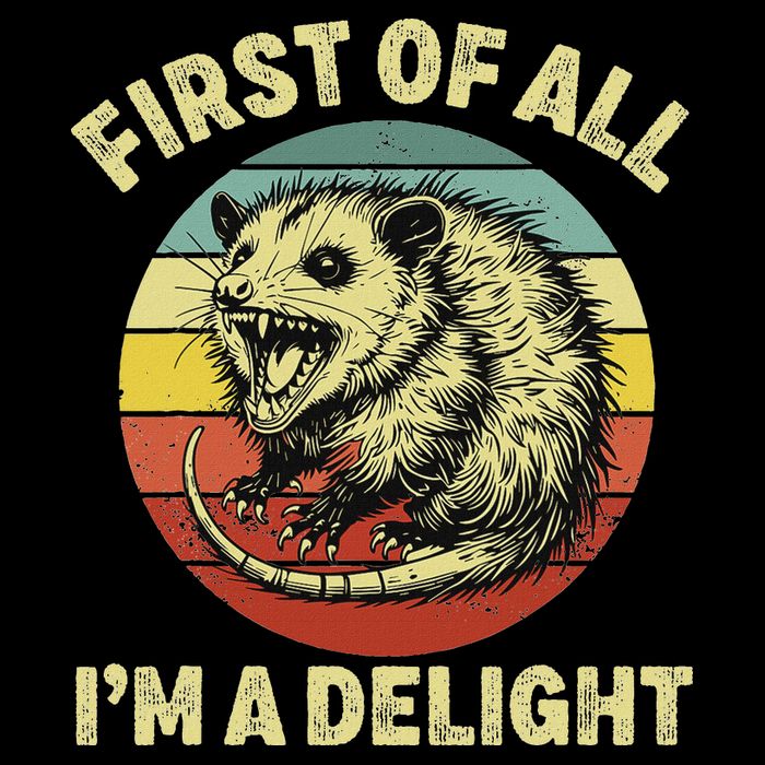 First Of All IM A Delight Women Funny Possum Opossum Bucket Hat