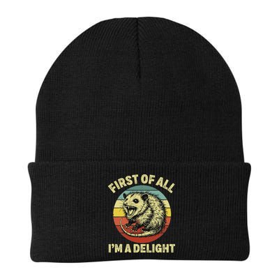 First Of All IM A Delight Women Funny Possum Opossum Beanie