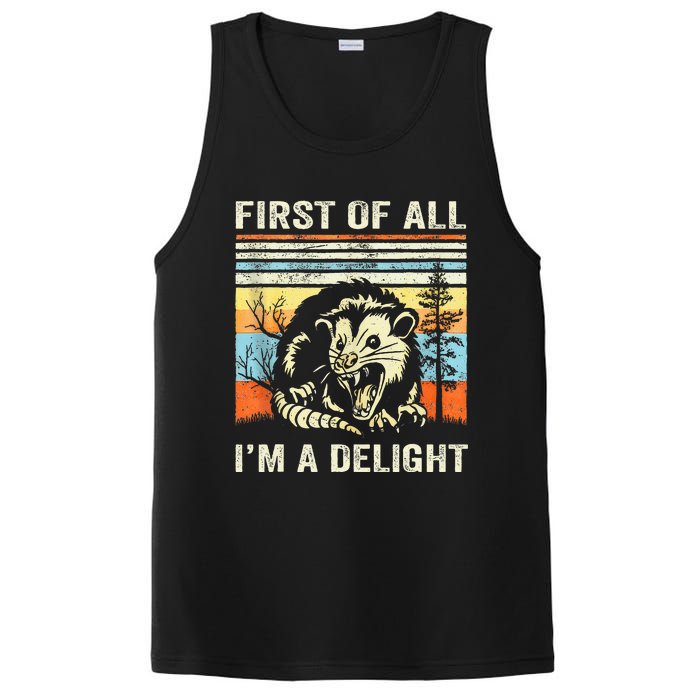 First Of All IM A Delight Sarcastic Angry Opossum Lover PosiCharge Competitor Tank