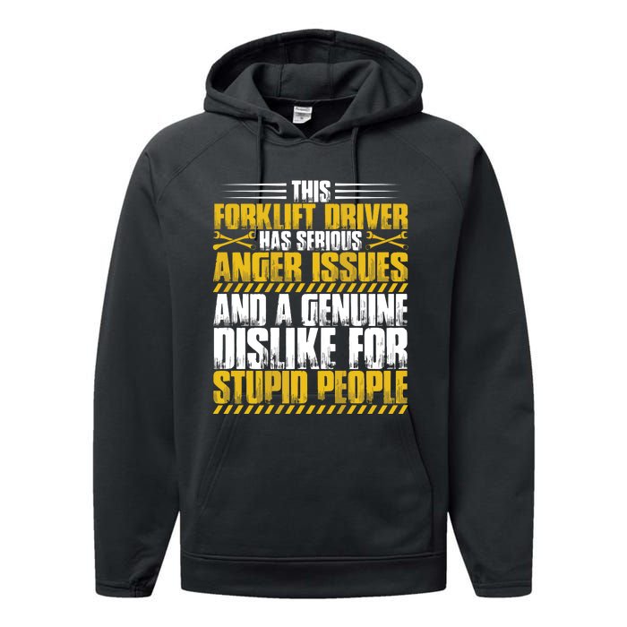 Forklift Operator Anger Issues Forklift Driver Performance Fleece Hoodie