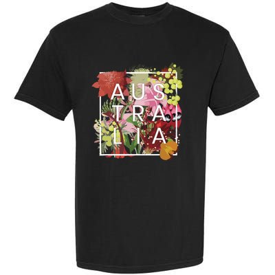 Flowers Of Australia Word Art Australian Pride Garment-Dyed Heavyweight T-Shirt