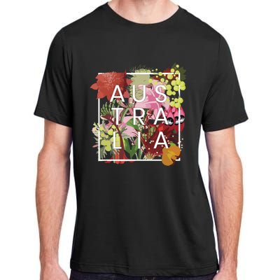 Flowers Of Australia Word Art Australian Pride Adult ChromaSoft Performance T-Shirt