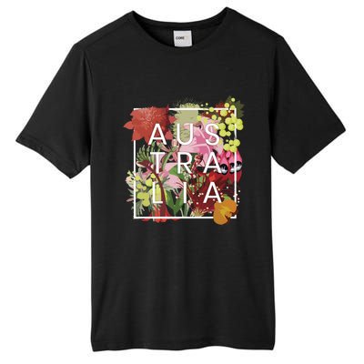 Flowers Of Australia Word Art Australian Pride Tall Fusion ChromaSoft Performance T-Shirt