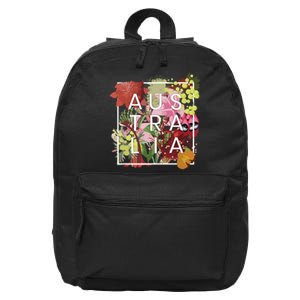 Flowers Of Australia Word Art Australian Pride 16 in Basic Backpack