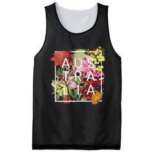 Flowers Of Australia Word Art Australian Pride Mesh Reversible Basketball Jersey Tank