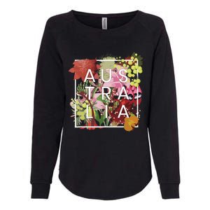 Flowers Of Australia Word Art Australian Pride Womens California Wash Sweatshirt