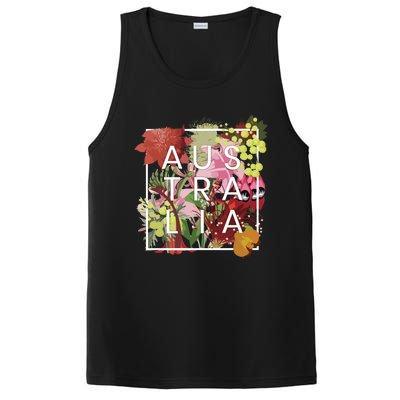 Flowers Of Australia Word Art Australian Pride PosiCharge Competitor Tank