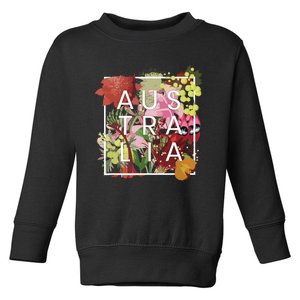 Flowers Of Australia Word Art Australian Pride Toddler Sweatshirt