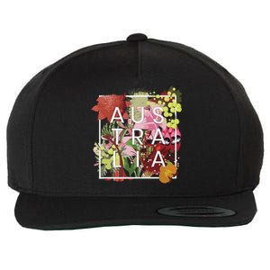 Flowers Of Australia Word Art Australian Pride Wool Snapback Cap