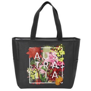 Flowers Of Australia Word Art Australian Pride Zip Tote Bag