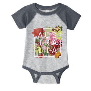 Flowers Of Australia Word Art Australian Pride Infant Baby Jersey Bodysuit