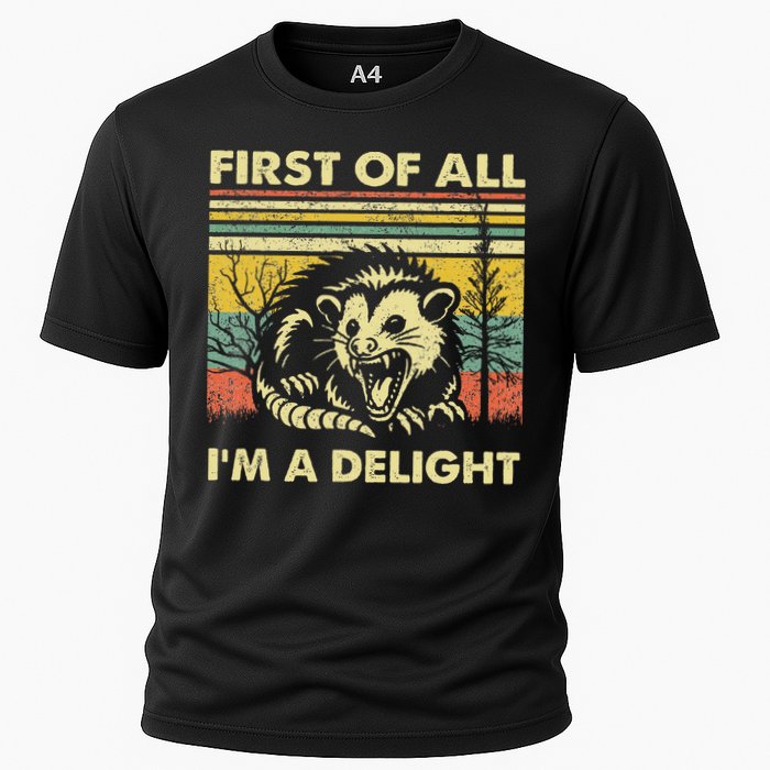 First Of All IM A Delight Sarcastic Angry Opossum Lover Performance Shirt