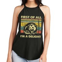 First Of All IM A Delight Sarcastic Angry Opossum Lover Women's Perfect Tri Rocker Tank
