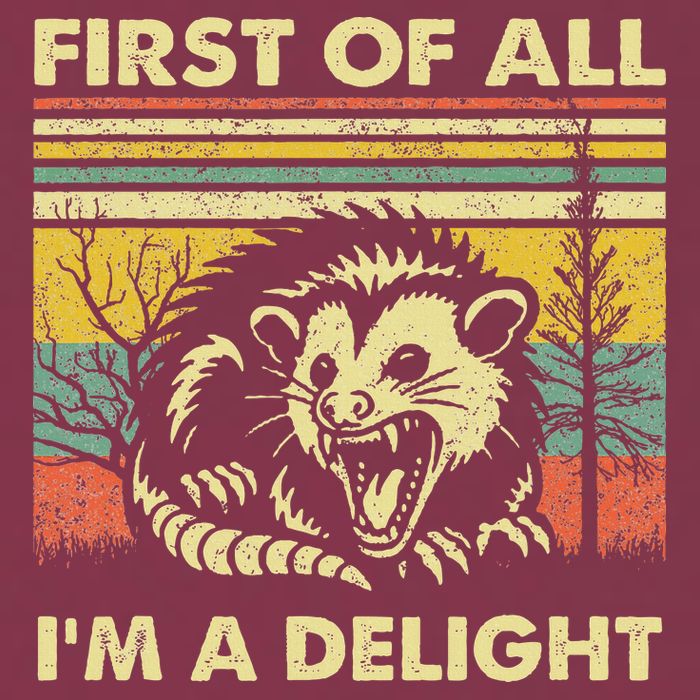 First Of All IM A Delight Sarcastic Angry Opossum Lover 16oz Travel Tumbler