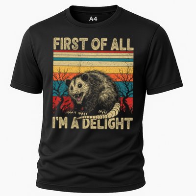 First Of All I'm A Delight Sarcastic Angry Opossum Possum  Performance Shirt