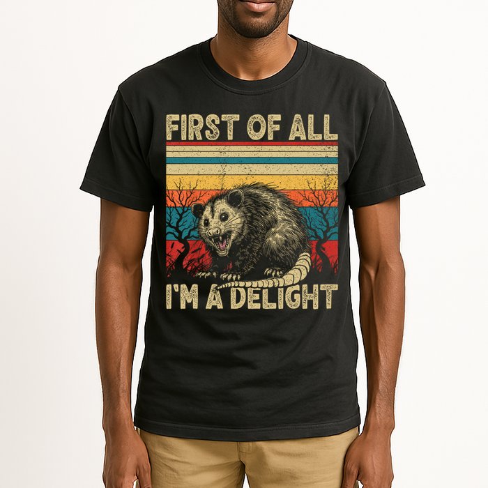 First Of All I'm A Delight Sarcastic Angry Opossum Possum  Tall T-Shirt