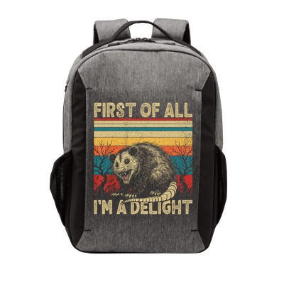 First Of All I'm A Delight Sarcastic Angry Opossum Possum  Vector Backpack