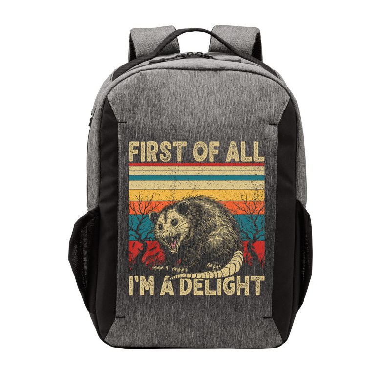 First Of All I'm A Delight Sarcastic Angry Opossum Possum  Vector Backpack