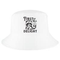 First Of All IM A Delight Funny Raccoon Cool Comfort Performance Bucket Hat