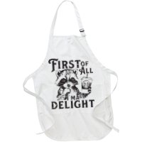 First Of All IM A Delight Funny Raccoon Apron