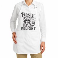 First Of All IM A Delight Funny Raccoon Apron