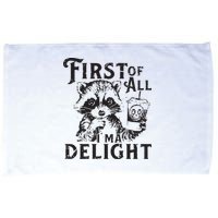 First Of All IM A Delight Funny Raccoon Microfiber Hand Towel