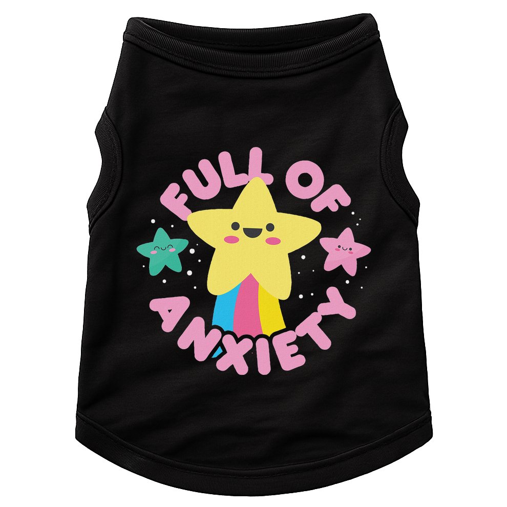 Full Of Anxiety Cute Kawaii Kawaii Goth Pastel Goth Doggie Tank