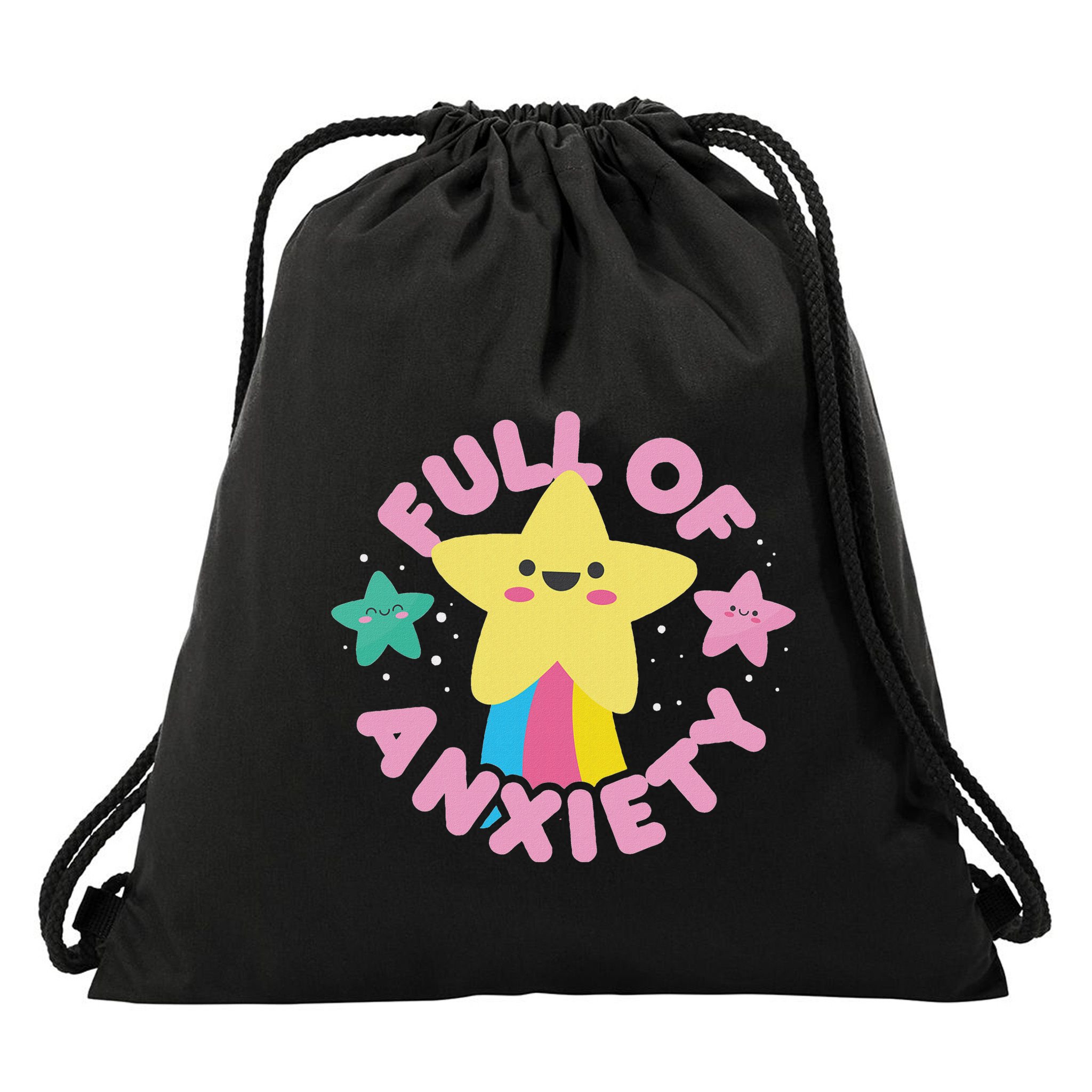 Full Of Anxiety Cute Kawaii Kawaii Goth Pastel Goth Drawstring Bag