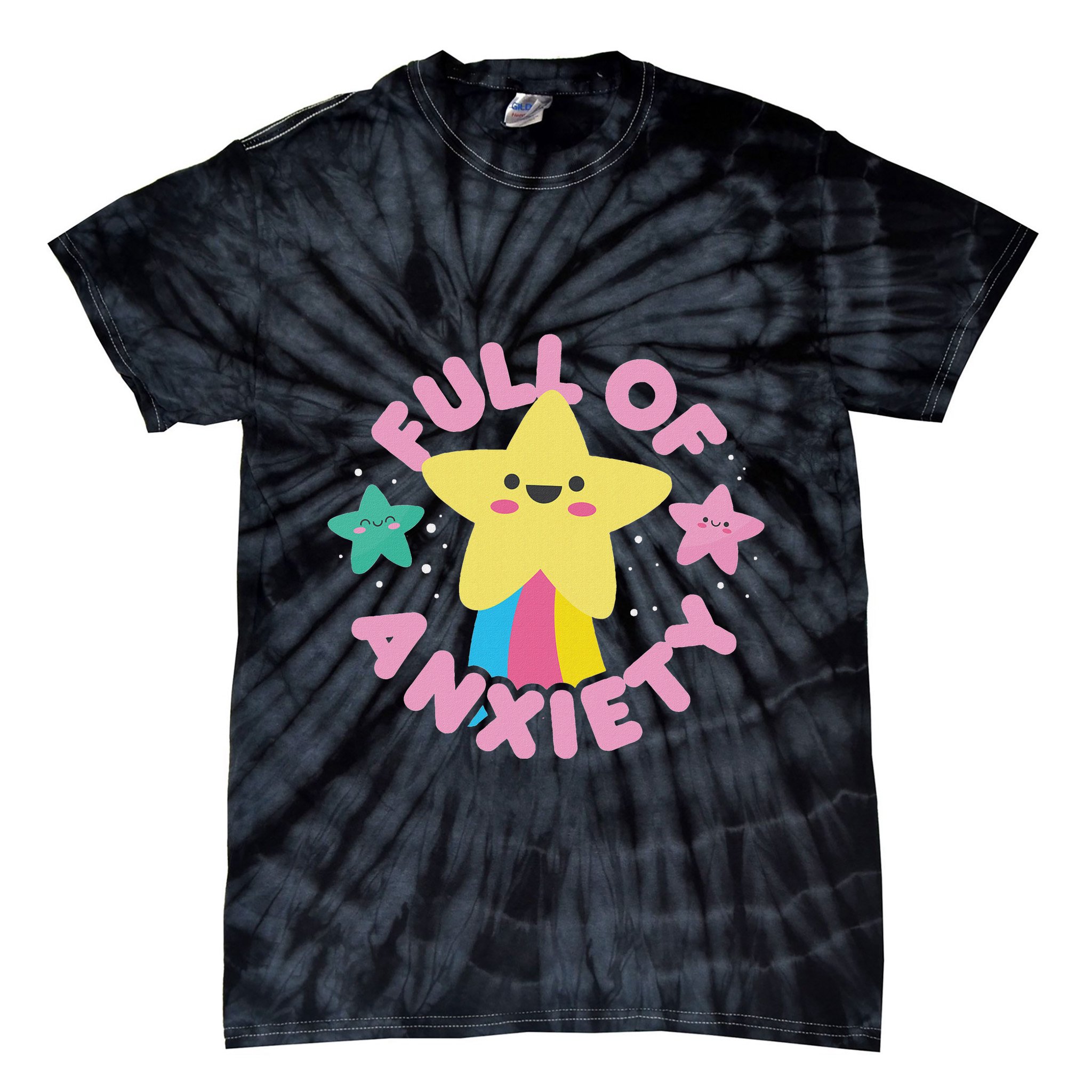 Full Of Anxiety Cute Kawaii Kawaii Goth Pastel Goth Tie-Dye T-Shirt
