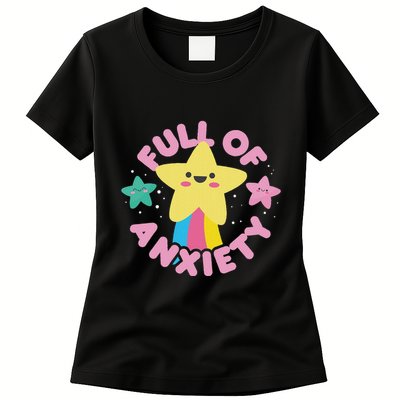 Full Of Anxiety Cute Kawaii Kawaii Goth Pastel Goth Womens T-Shirt