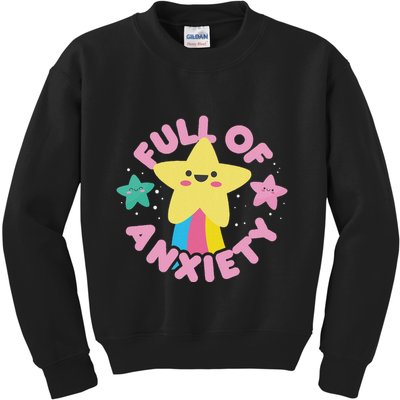 Full Of Anxiety Cute Kawaii Kawaii Goth Pastel Goth Kids Sweatshirt