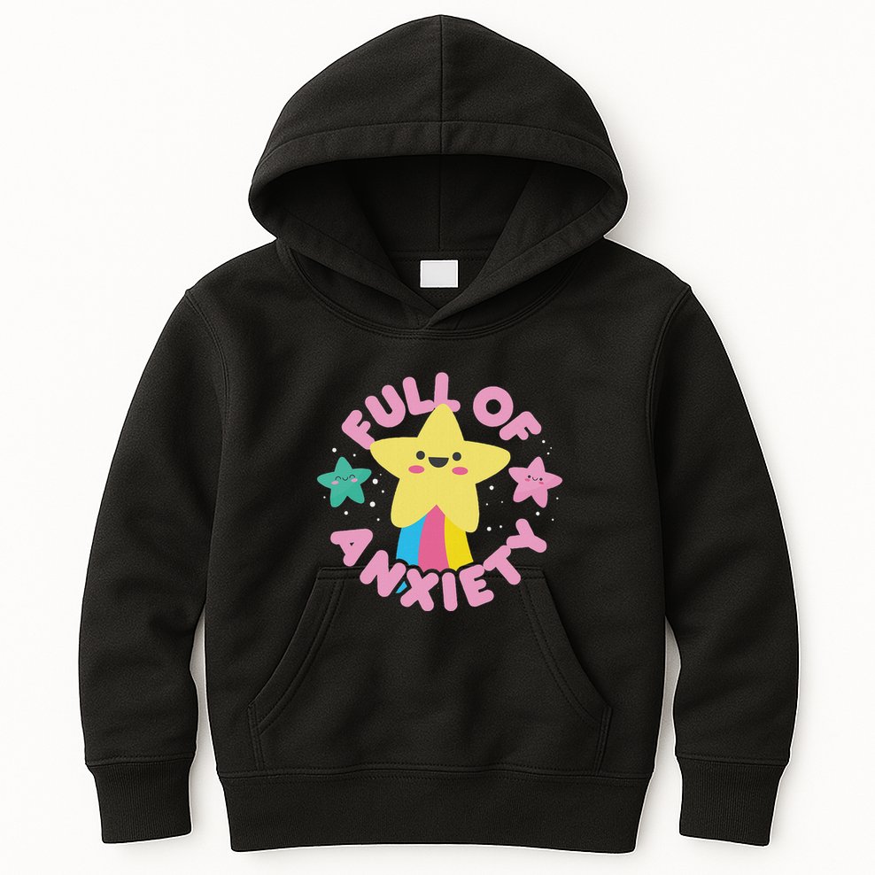 Full Of Anxiety Cute Kawaii Kawaii Goth Pastel Goth Kids Hoodie