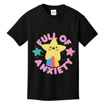 Full Of Anxiety Cute Kawaii Kawaii Goth Pastel Goth Kids T-Shirt