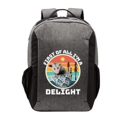 First Of All IM A Delight Sarcastic Angry Opossum Possum Vector Backpack