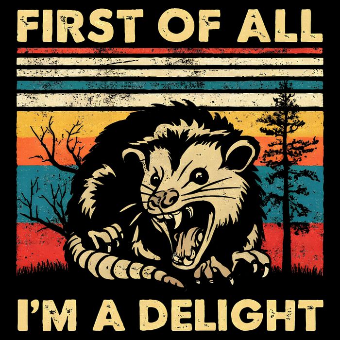 First Of All IM A Delight Sarcastic Angry Opossum Possum Performance Shirt
