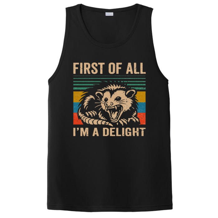 First Of All IM A Delight Sarcastic Angry Opossum Lover PosiCharge Competitor Tank