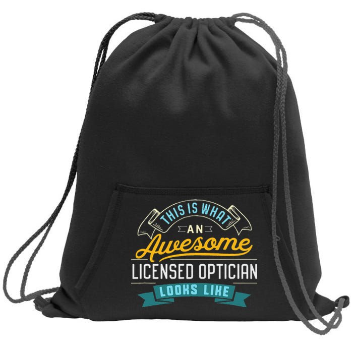 Funny Optician Awesome Job Occupation Sweatshirt Cinch Pack Bag