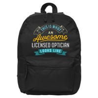 Funny Optician Awesome Job Occupation 16 in Basic Backpack