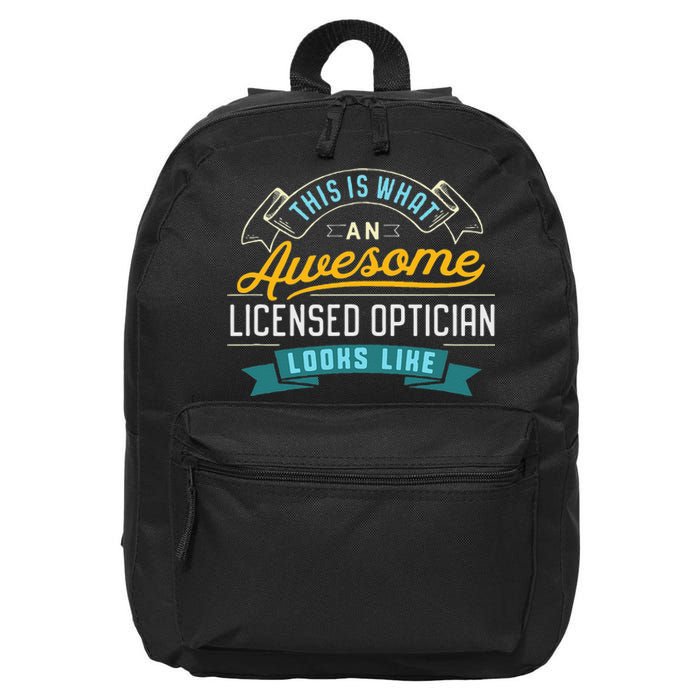 Funny Optician Awesome Job Occupation 16 in Basic Backpack