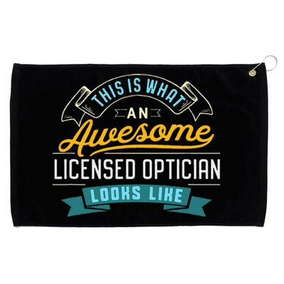 Funny Optician Awesome Job Occupation Grommeted Golf Towel